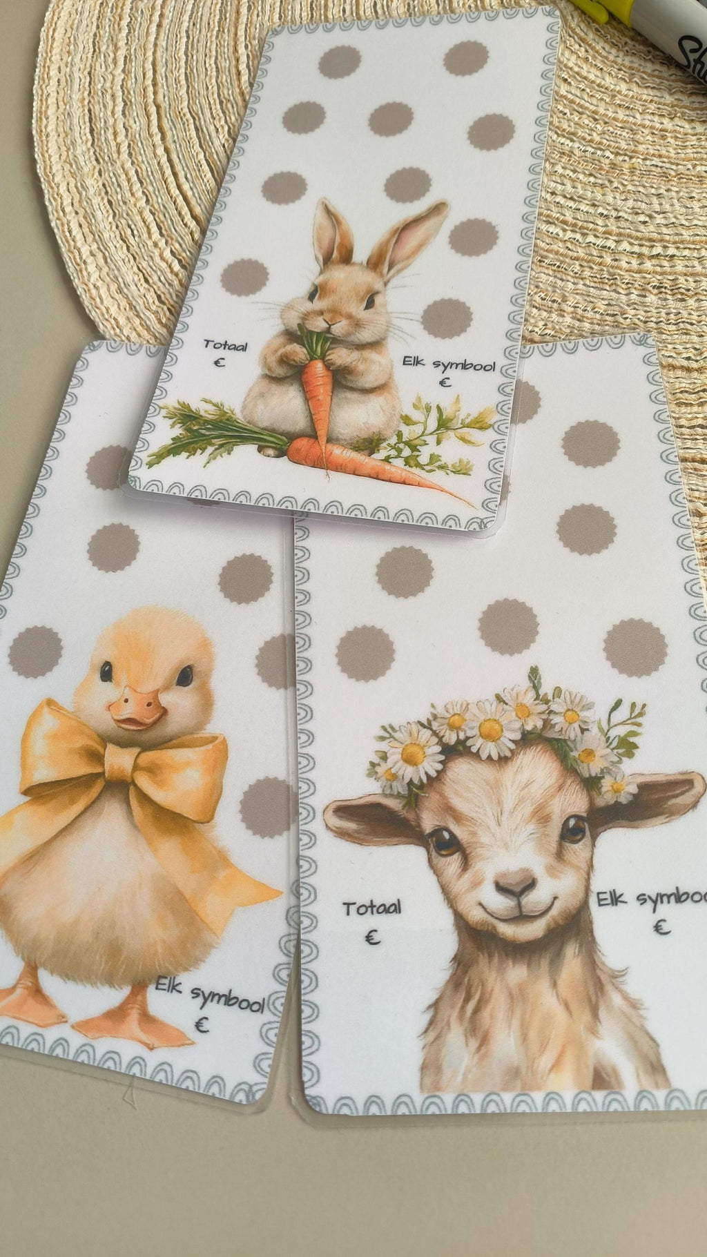 Setje challenge a6 lente schattige dieren