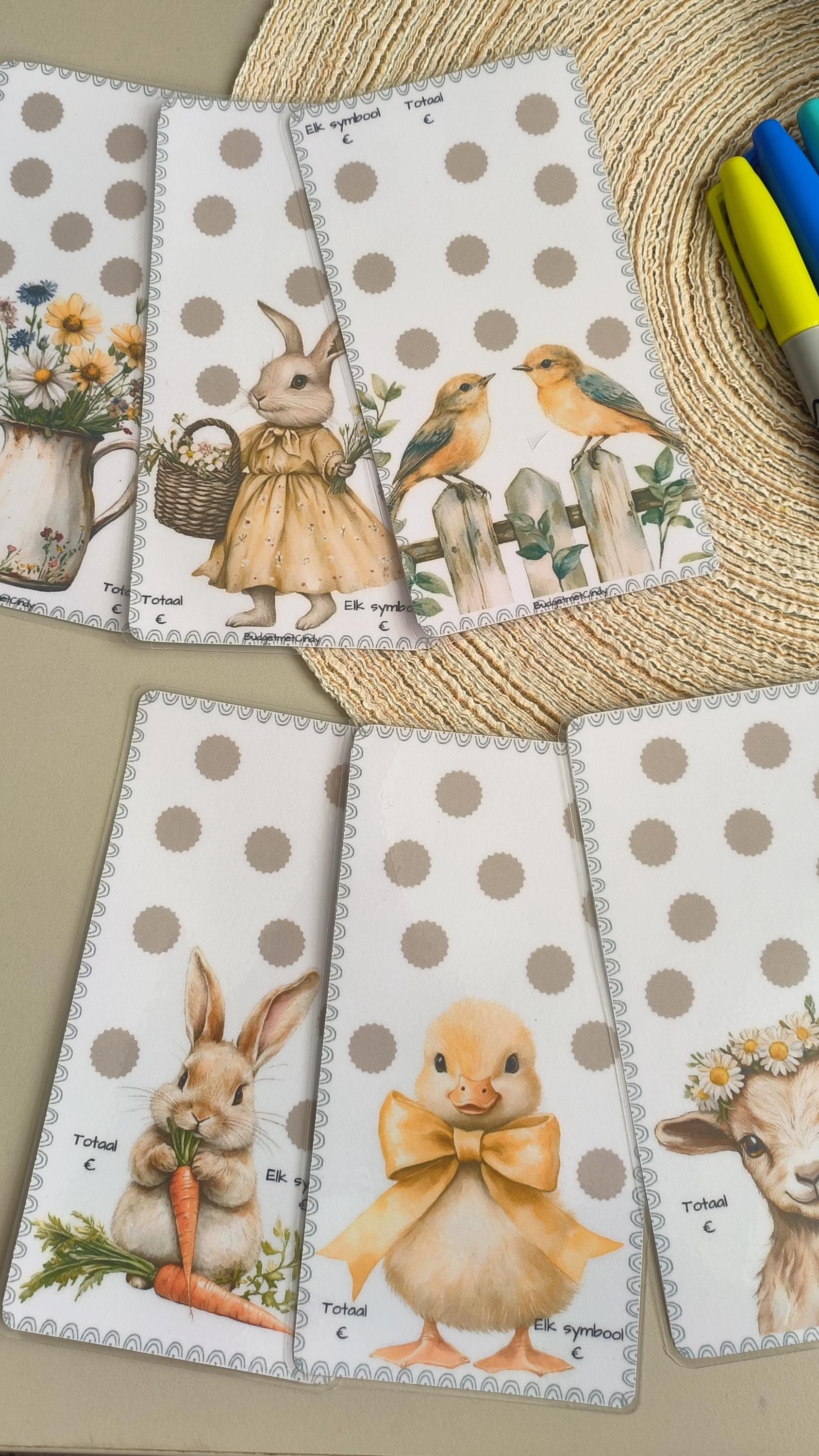 Setje challenge a6 lente schattige dieren
