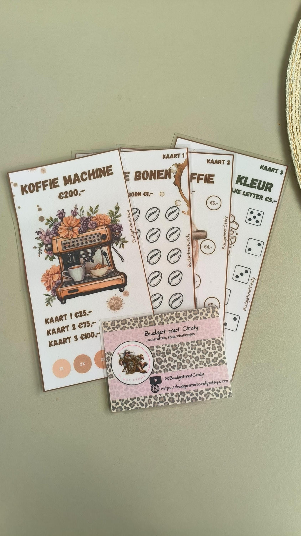 Setje koffiemachine spaarchallenge a6