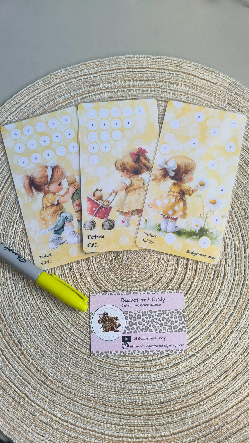 Setje Yellow girl A6