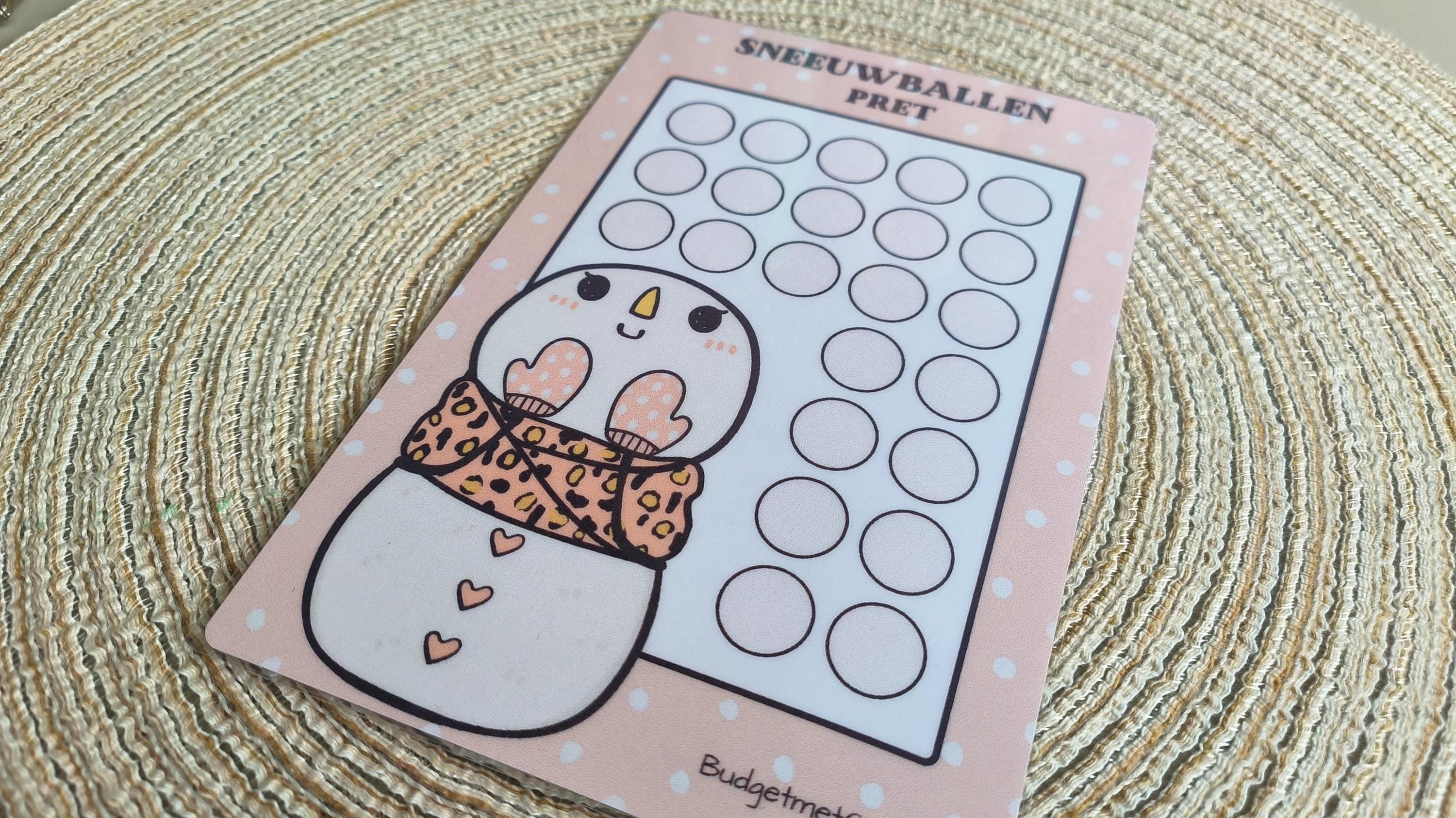 A5 dobbel kaart sneeuwballen pret