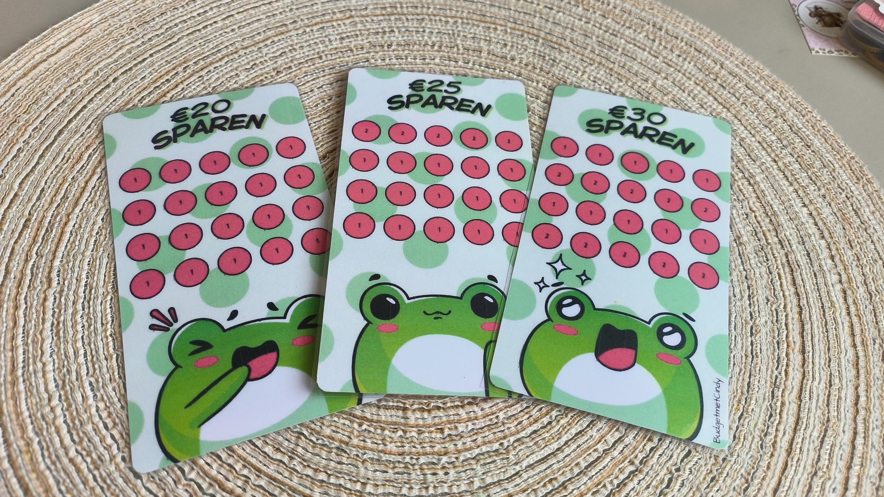 Setje kikker kawaii A6