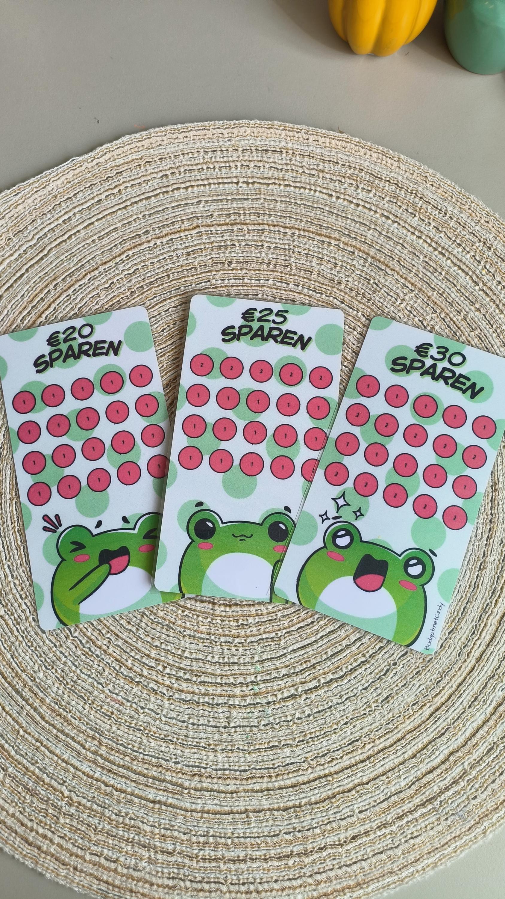 Setje kikker kawaii A6