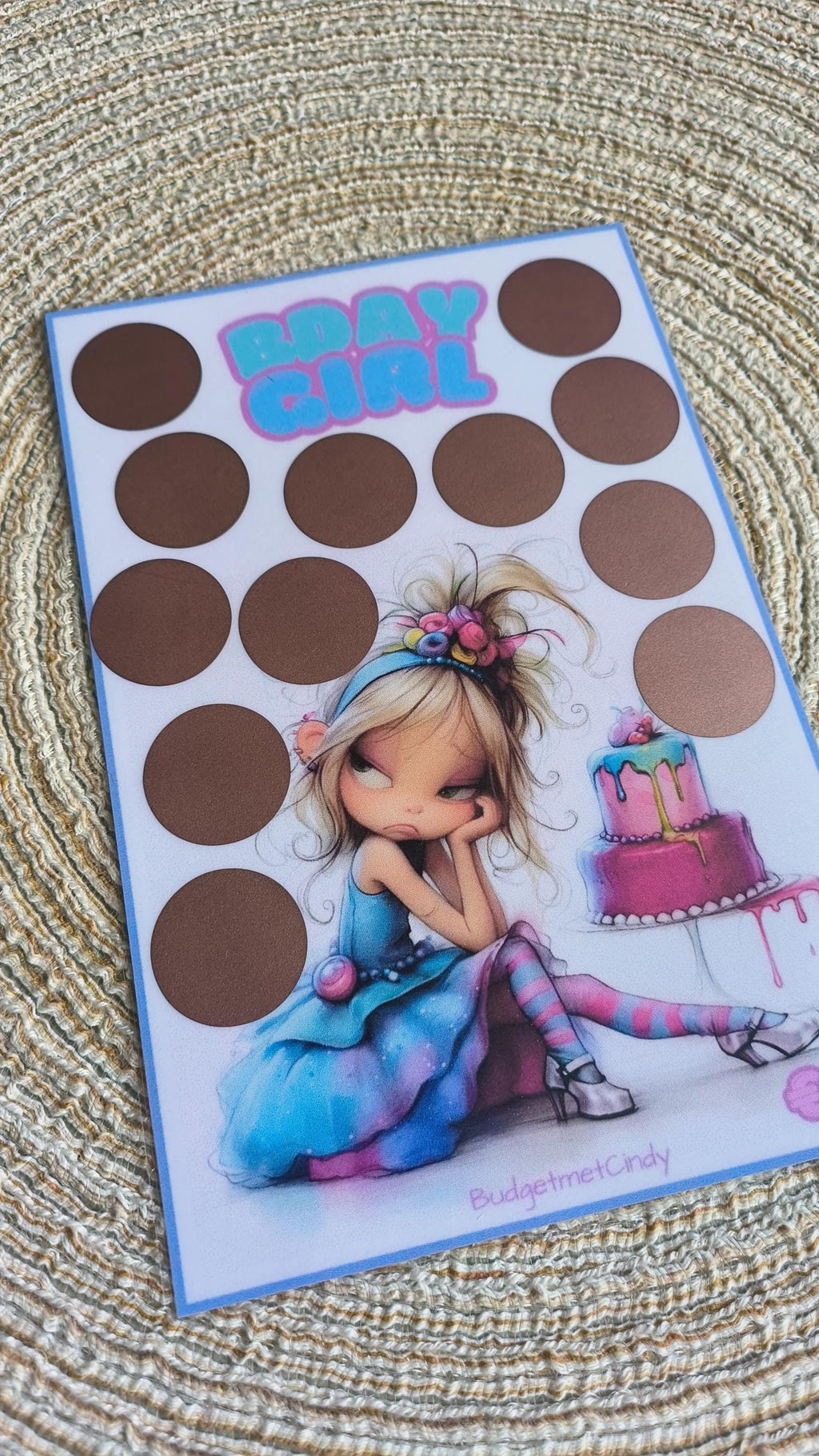 Kraskaart Grumpy party girl a5