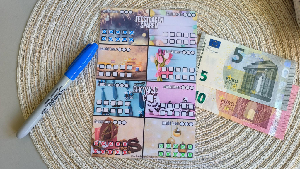 Spaarchallenge a5 Feestdagen/Vakanties