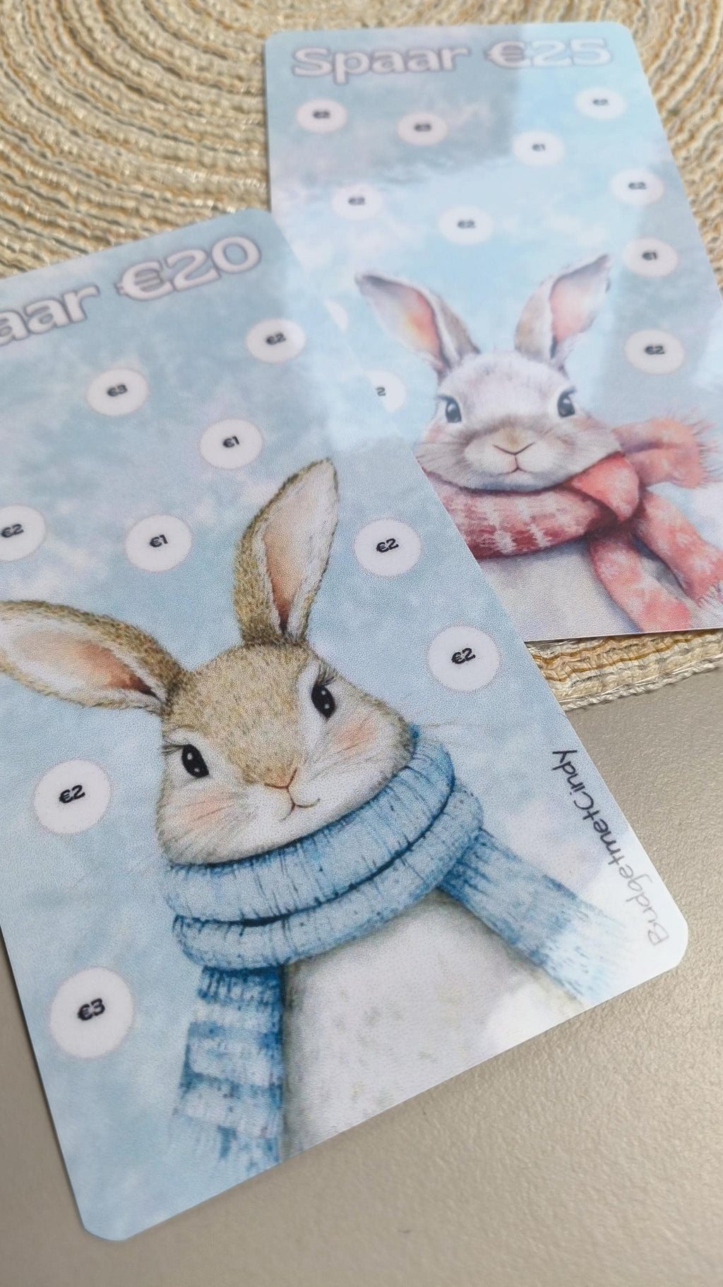 Setje winter konijnen A6