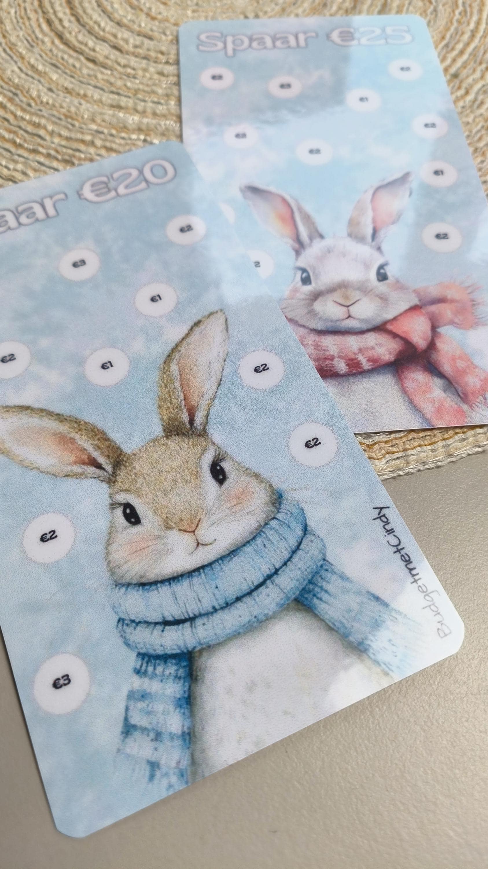 Setje winter konijnen A6