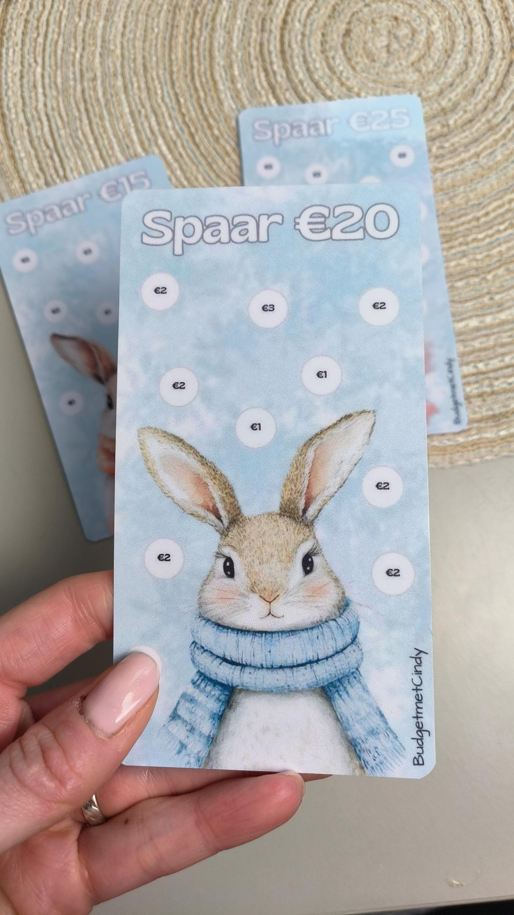 Setje winter konijnen A6