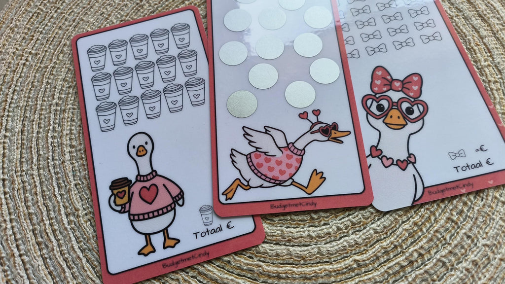 Setje A6 Valentijn silly goose