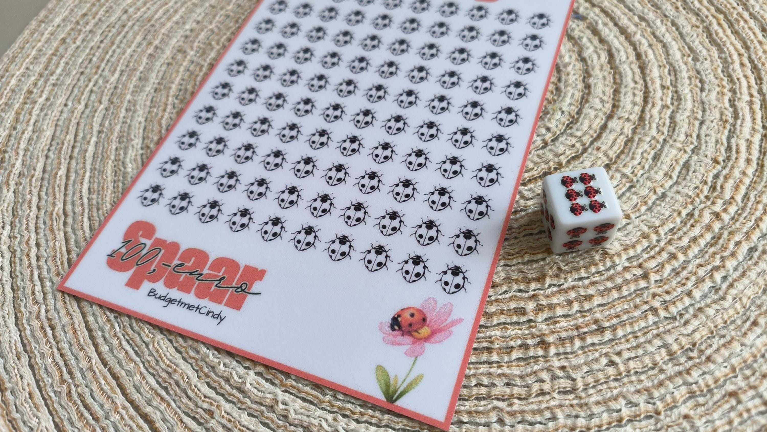 A5 lovely ladybug dobbel