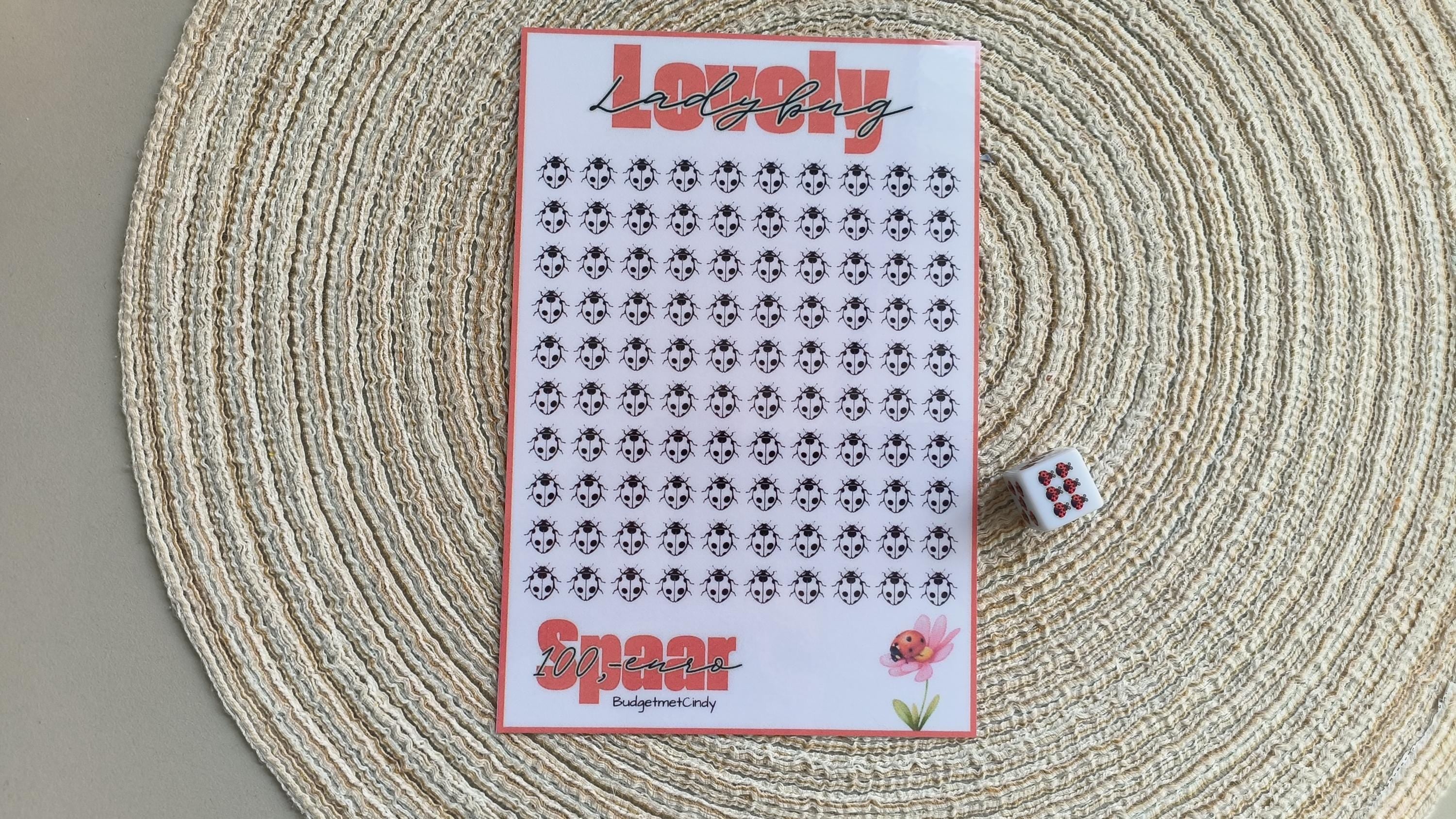 A5 lovely ladybug dobbel