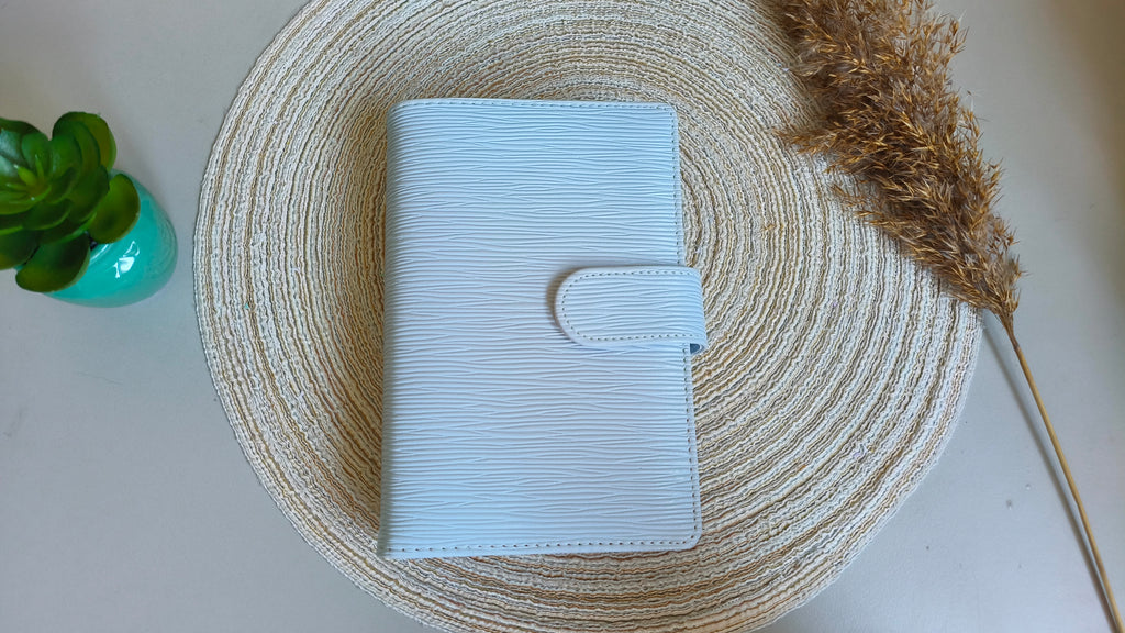 A6 binder luxe baby blue