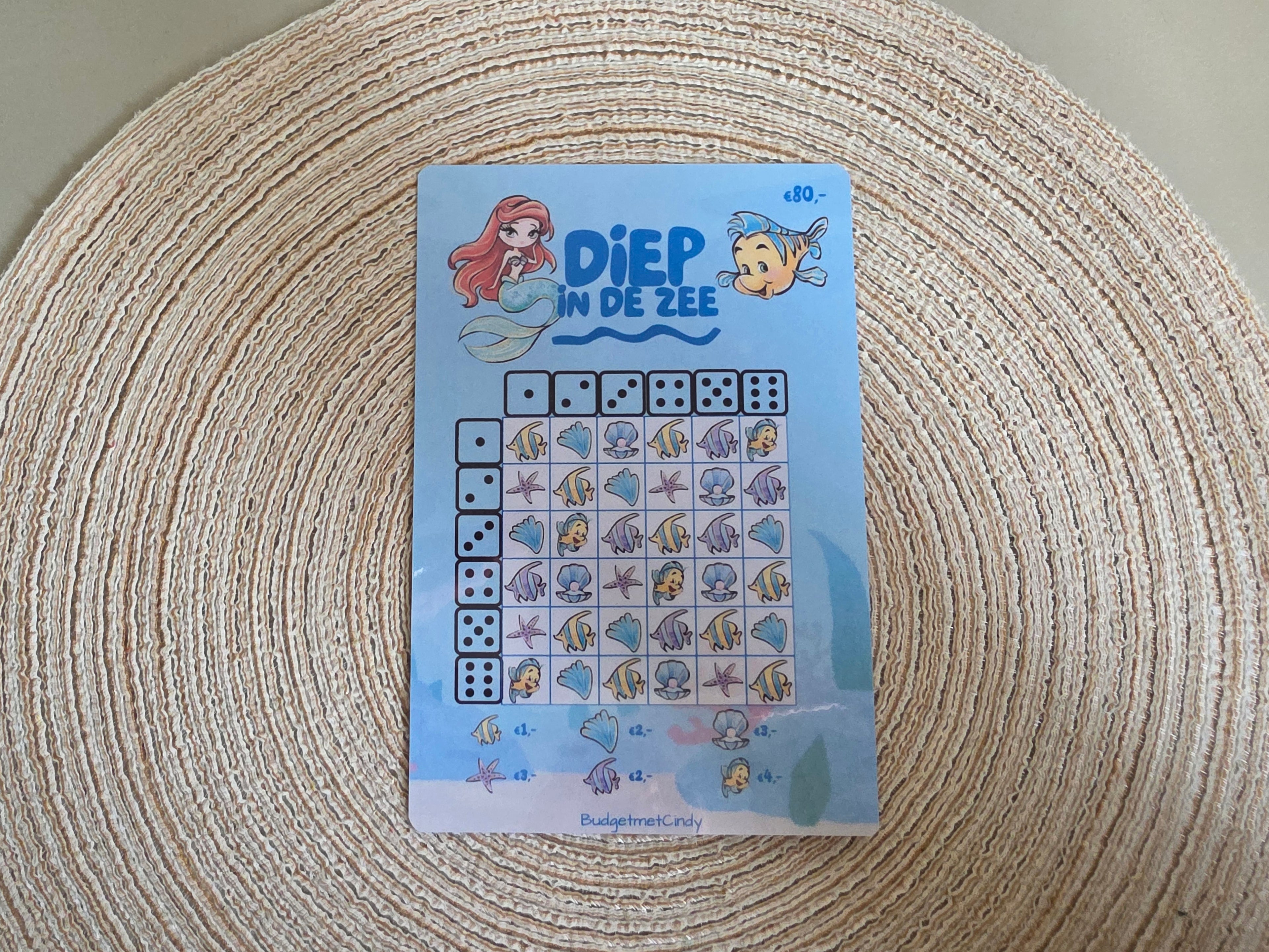 A5 dobbelspel diep in de zee