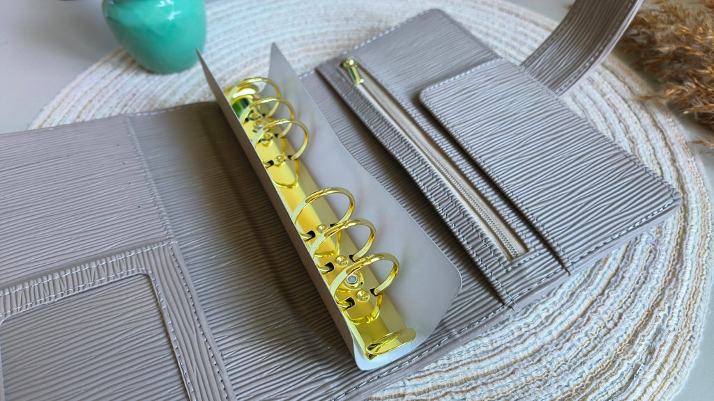 A6 binder luxe taupe