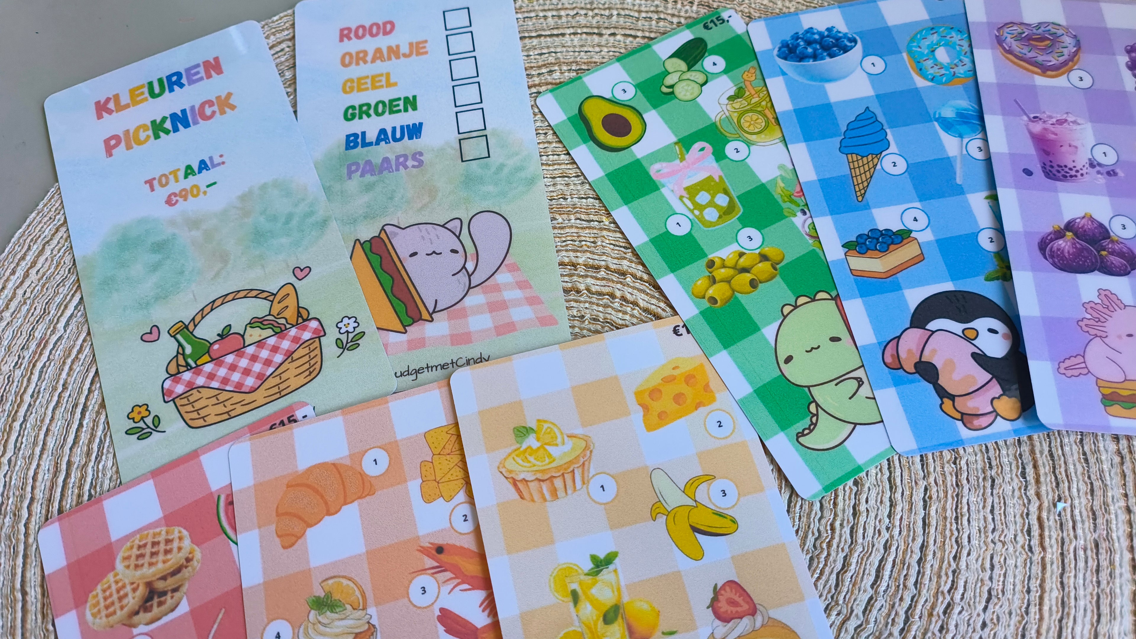 A6 kleuren picknick