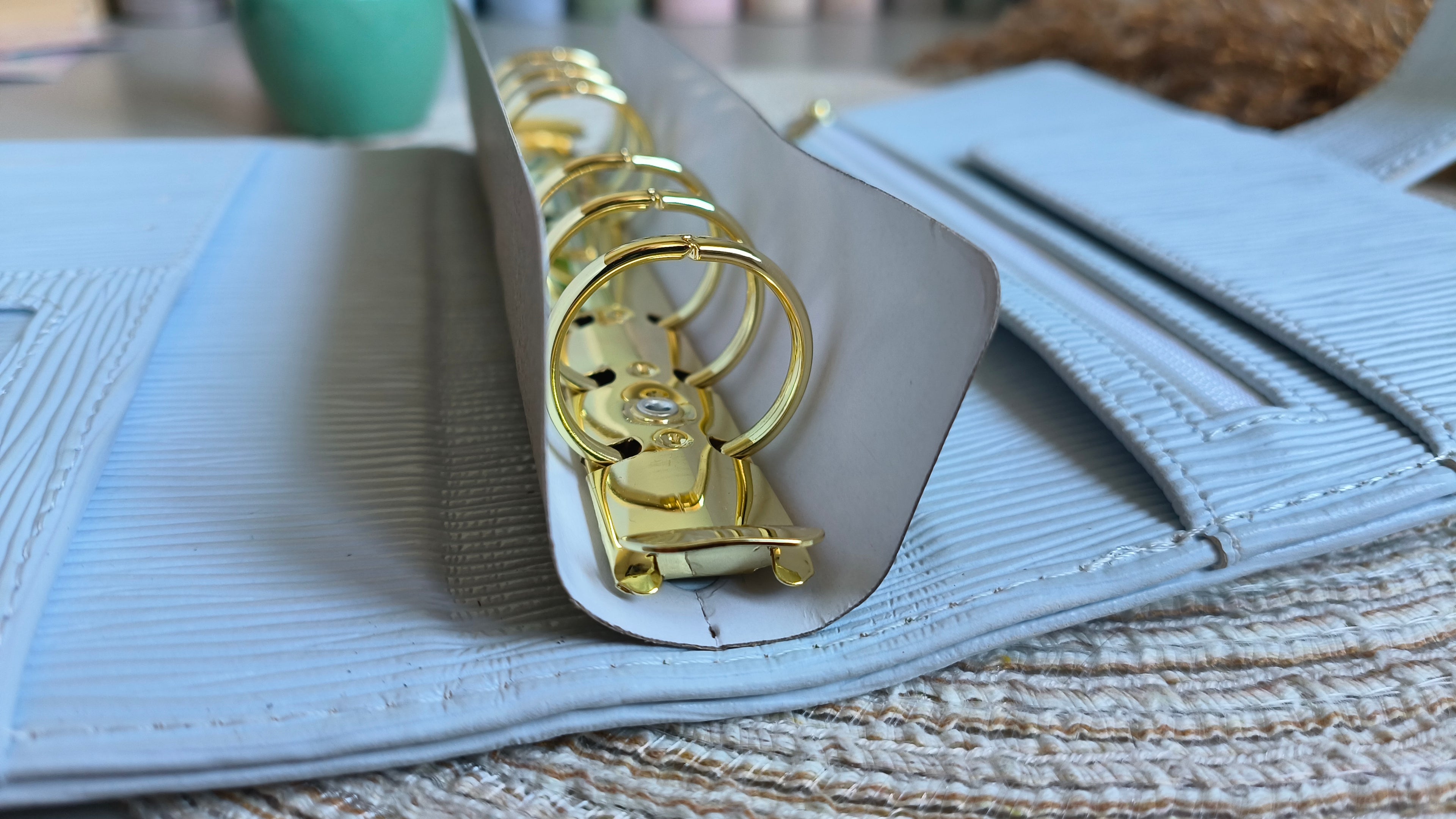 A6 binder luxe baby blue