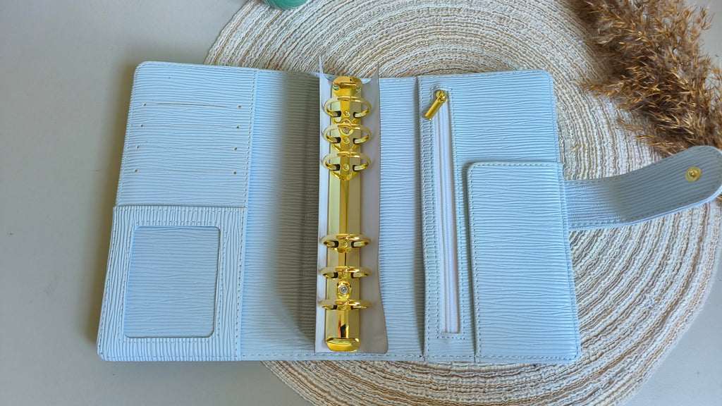 A6 binder luxe baby blue