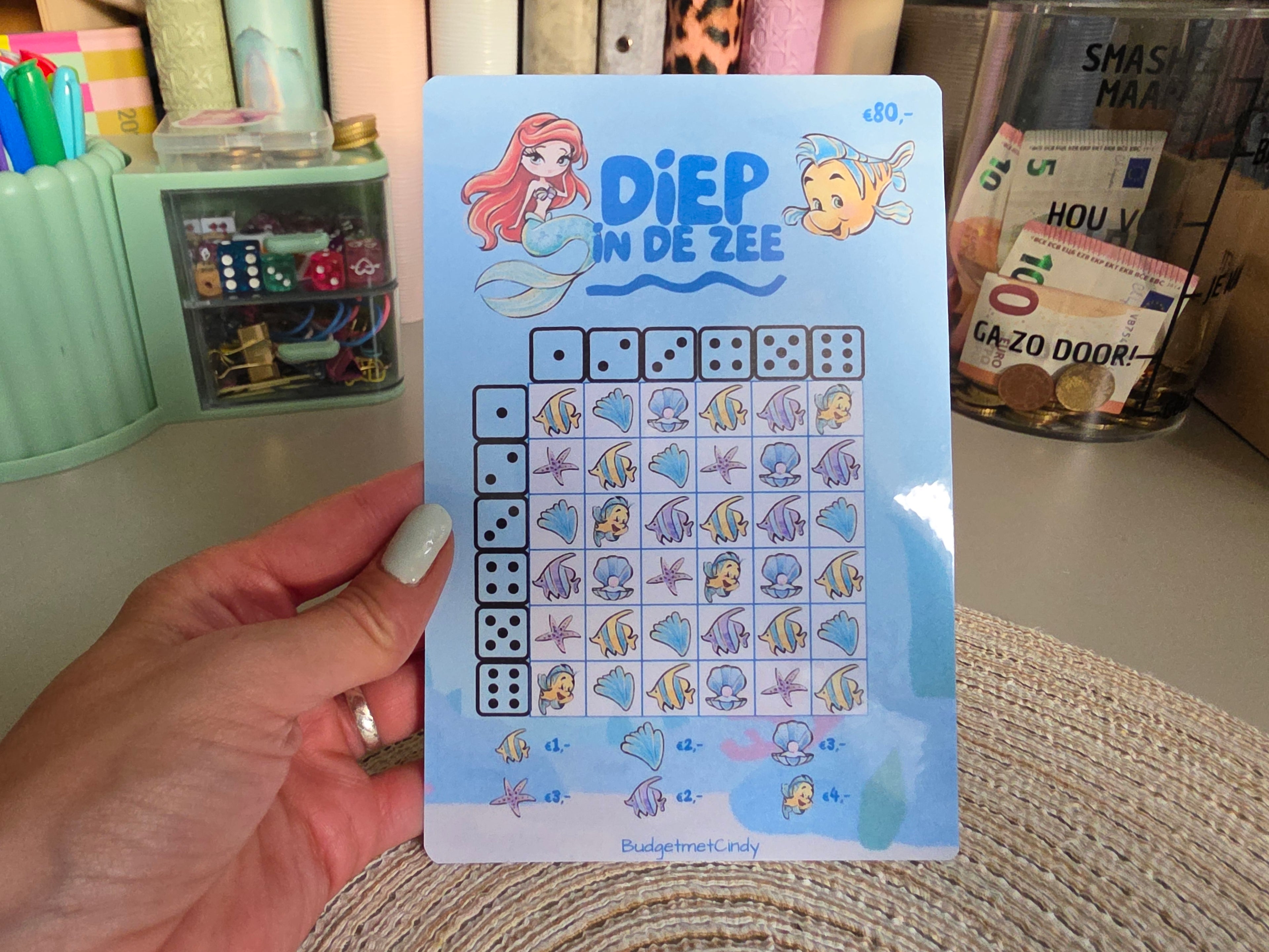 A5 dobbelspel diep in de zee