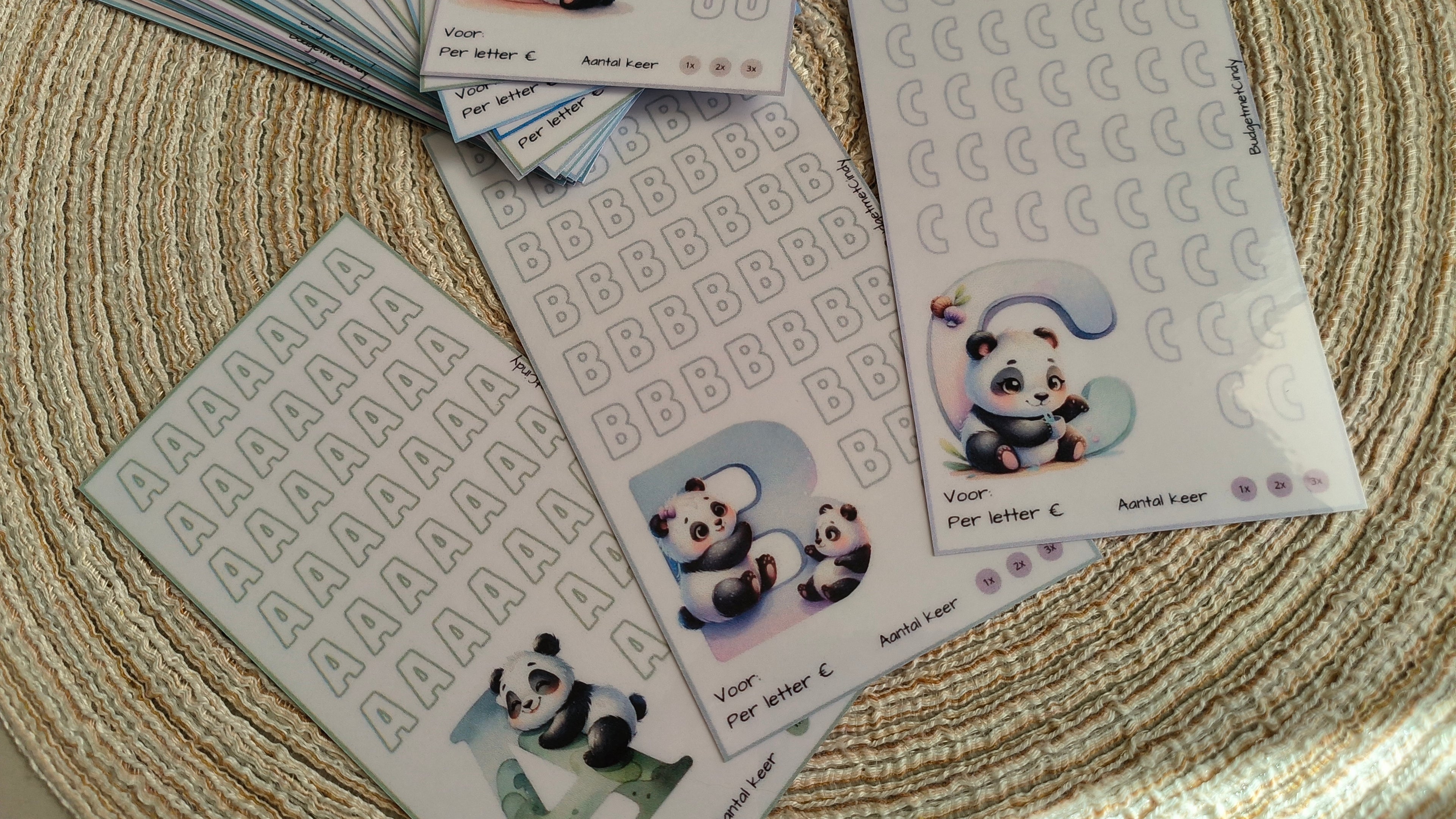 A6 ABC panda complete set A-Z