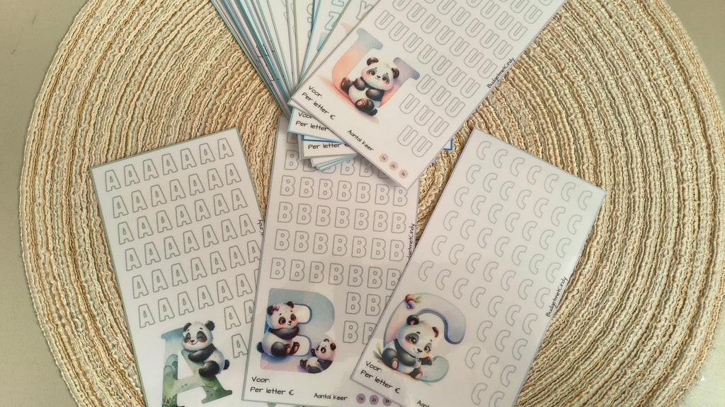 A6 ABC panda complete set A-Z